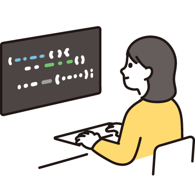 プログラミングをしている人